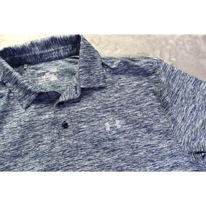 Under‎ Armour Blue Heathered Polo Shirt Men's Size L